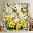 thumbnail image 1 of Castle Fairy Kids Teens Adults Animal Rabbit Blackout Curtains Set of 2 (52x84 Each),Floral Flying Butterflies Window Curtains,Spring Garden Flower Narcissus Curtains and Drapes Room Decor, 1 of 6