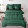 thumbnail image 1 of Castle Fairy Kids Teens Bohemian Aztec Bedding Comforter Set,Black Green Full Bedding Set, 1 of 8