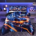 thumbnail image 1 of Castle Fairy Kids Teens Car Twin Comforter Sets,Speed Race Car Bedding Set, 1 of 8