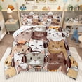 thumbnail image 1 of Castle Fairy Kids Teens Cartoon Cats Twin Comforter Sets,Cute Animal Bedding Set, 1 of 8