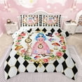 thumbnail image 1 of Castle Fairy Kids Teens Cartoon Princess Magician'S Hat Rabbit Bedding Comforter Set 2pcs,Playing Cards Plaid Twin Comforter Sets Microfiber,Floral Rose Botanical Mushroom Breathable Bedding Set, 1 of 8