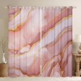 thumbnail image 1 of Castle Fairy Kids Teens Female Gradient Marble Stone Pattern Black Out Curtains,Mountain Fluid Gold Metallic Curtains Pack of 2 (42x63 Each),Ombre Marbling Watercolor Bedroom Curtains Bedroom Decor, 1 of 6