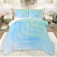 thumbnail image 1 of Castle Fairy Kids Teens Gradient Lines Twin Comforter Sets,Stripes Bedding Set, 1 of 8