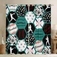 thumbnail image 1 of Castle Fairy Kids Teens Sport Baseball Blackout Curtains Set of 2 (52x84 Each),Abstract Geometric Honeycomb Window Curtains,Ball Gamer Curtains and Drapes,Super Cozy Room Decor, 1 of 6