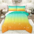 thumbnail image 1 of Castle Fairy Kids Teens Universe Galaxy Cosmos Bedding Comforter Set 2pcs,Starry Sky Twin Comforter Sets Microfiber,Green Yellow Gradient Breathable Bedding Set,Lightweight Room Decor,Reversible, 1 of 8