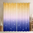 thumbnail image 1 of Castle Fairy Kids Teens Universe Galaxy Cosmos Black Out Curtains,Starry Sky Curtains Pack of 2 (42x63 Each),Blue Yellow Pink Gradient Bedroom Curtains,Lightweight Room Decor, 1 of 6