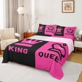 thumbnail image 1 of Castle Fairy King And Queen Crown Twin Sheet Sets 3pcs for Female Men Women,Happy Valentine's Day Twin Fitted Sheet Microfiber,Black Pink Breathable Flat Sheet,Microfiber Bedroom Decor, 1 of 7