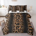 thumbnail image 1 of Castle Fairy Leopard Print Bedding Comforter Set 7pcs for Teens Boys Girls,Black Brown Queen Bedding Sets Super Cozy,Abstract Cheetah Print Queen Sheet Sets,Breathable Home Decor,Reversible, 1 of 8