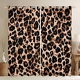 thumbnail image 1 of Castle Fairy Leopard Print Black Out Curtains,Black Brown Curtains Pack of 2 (42x63 Each), 1 of 6