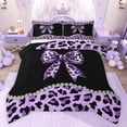 thumbnail image 1 of Castle Fairy Leopard Print Bow Queen Comforter Set,Bling Crystal Bedding Comforter Set, 1 of 8