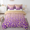 thumbnail image 1 of Castle Fairy Leopard Print Girl 7-Piece King Bedding Set: Sparkling Sequin Abstract Gradient Luxury Decor, 1 of 8