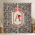 thumbnail image 1 of Castle Fairy Leopard Print Letter A Curtains Pack of 2 (42x84 Each) for Women,Red Bow Art Curtains Blackout, 1 of 6