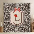 thumbnail image 1 of Castle Fairy Leopard Print Letter L Curtains Pack of 2 (42x84 Each) for Adults,Red Bow Design Curtains Blackout, 1 of 6