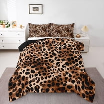 Castle Fairy Leopard Print Twin Comforter Sets,Cheetah Print Bedding Set