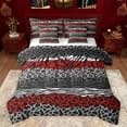 thumbnail image 1 of Castle Fairy Leopard Zebra Print Bedding Comforter Set 7-Piece for Boys Girls,Abstract Stripes King Bedding Sets,Animal Print Ultra Soft Bed Sheets,Luxury Bedroom Decor,Reversible, 1 of 7
