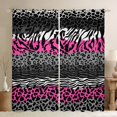 thumbnail image 1 of Castle Fairy Leopard Zebra Print Curtains Pack of 2 (42x84 Each) for Boys Girls,Abstract Stripes Curtains Blackout,Animal Print Bedroom Curtains,Luxury Bedroom Decor, 1 of 6