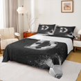 thumbnail image 1 of Castle Fairy Letter Monogrammed D Boy Girl 4 Pieces Queen Sheet Sets,Geometric Honeycomb Ultra Soft Flat Sheet,Graffiti Splash Queen Fitted Sheet,Lightweight Room Decor, 1 of 7