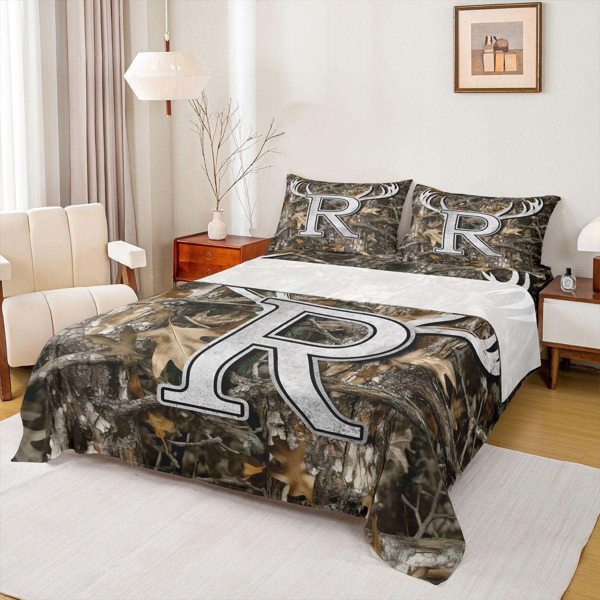 Castle Fairy Letter Monogrammed R 4 Pieces Queen Sheet Sets Female Men ...