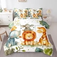 thumbnail image 1 of Castle Fairy Lion Elephant Giraffe Twin Bedding Sets,Botanical Bedding Comforter Set, 1 of 8