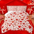 thumbnail image 1 of Castle Fairy Love Heart Print Girl Boy 3 Pieces Queen Comforter Set,Happy Valentine's Day Ultra Soft Bedding Sets,Romantic Couple Lover Bedding Comforter Set Breathable,Microfiber Bedroom Decor, 1 of 8