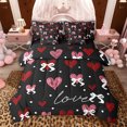 thumbnail image 1 of Castle Fairy Love Heart Twin Bedding Sets,Valentine's Day Bow Bedding Comforter Set, 1 of 8