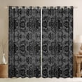 thumbnail image 1 of Castle Fairy Luxury Damask Blackout Curtains Set of 2 (52x84 Each),Boho Window Curtains, 1 of 6