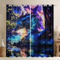 thumbnail image 1 of Castle Fairy Magical Dragon Black Out Curtains for Boys Girls,Abstract Gradient Animal Curtains Pack of 2 (42x63 Each),Ombre Starry Sky Bedroom Curtains,Lightweight Room Decor, 1 of 6