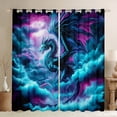 thumbnail image 1 of Castle Fairy Magical Dragon Blackout Curtains Set of 2 (52x84 Each),Animal Window Curtains, 1 of 6