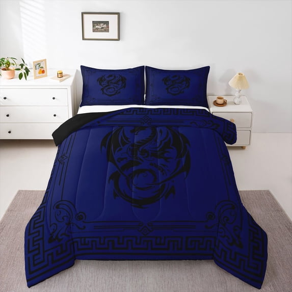 Castle Fairy Magical Dragon Queen Comforter Set,Gothic Style Bedding Comforter Set