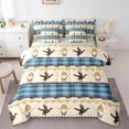thumbnail image 1 of Castle Fairy Mallard Duck Twin Bedding Sets,Abstract Geometric Plaid Bedding Comforter Set, 1 of 8