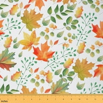Castle Fairy Maple Leaves Fabric by the Yard 1 Yard,Tree Leaves Home Decor Fabric by the Yard,Autumn Fall Room Decor Fabric by the Yard,Super Cozy Room Decor
