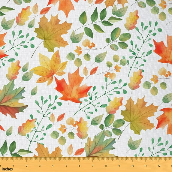 Castle Fairy Maple Leaves Fabric by the Yard 10 Yards,Tree Leaves Room Decor Fabric by the Yard,Autumn Fall Fabric for Sewing,Super Cozy Room Decor