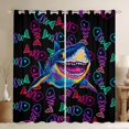 thumbnail image 1 of Castle Fairy Marine Shark Curtains Pack of 2 (42x84 Each) for Children Teens,Abstract Gradient Curtains Blackout,Sea Ocean Animal Bedroom Curtains,Breathable Home Decor, 1 of 6