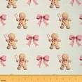 thumbnail image 1 of Castle Fairy Merry Christmas Fabric by the Yard 2 Yards for Girls,Kawaii Bow Room Decor Fabric by the Yard,Gingerbread Man Sewing Fabric,Microfiber Bedroom Decor, 1 of 6