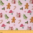 thumbnail image 1 of Castle Fairy Merry Christmas Girl Fabric by the Yard 1 Yard,Gingerbread Man Home Decor Fabric by the Yard,Candy Canes Room Decor Fabric by the Yard,Lightweight Room Decor, 1 of 6