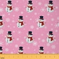 thumbnail image 1 of Castle Fairy Merry Christmas Girl Fabric by the Yard 2 Yards,Cartoon Snowman Room Decor Fabric by the Yard,Winter Snowflake Sewing Fabric,Super Cozy Room Decor, 1 of 6