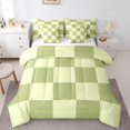 thumbnail image 1 of Castle Fairy Mid Century Checkered Bedding Comforter Set,Geometric Plaid King Bedding Sets, 1 of 8