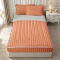 thumbnail image 1 of Castle Fairy Mid Century Vertical Stripe Zipper Twin Comforter Sets with Fitted Sheet and 2 Pillowcases,Vintage Linear Texture Zipper Bedding Set,Pink Soft Pink,Reversible, 1 of 7