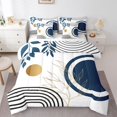 thumbnail image 1 of Castle Fairy Minimalism Stripes Bedding Comforter Set,Tree Leaves Full Bedding Set, 1 of 8