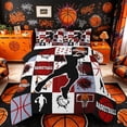 thumbnail image 1 of Castle Fairy Minimalist Basketball Splash King Size Comforter Sets 3pcs, Sports Theme Comforters King Size, Red Black White,Black Reversible,1 Comforter and 2 Pillowcases, 1 of 6