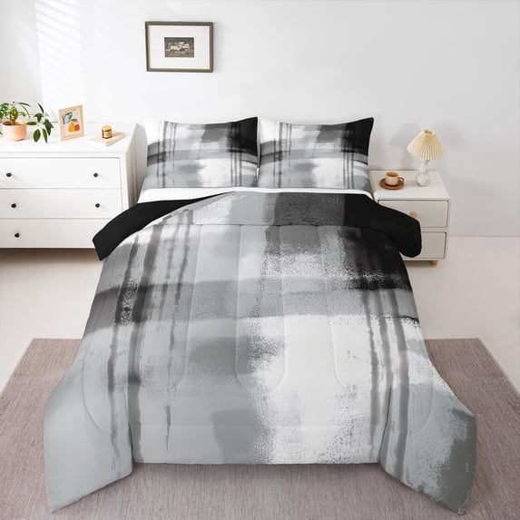 Castle Fairy Minimalist Oil Painting Queen Comforter Set,Watercolor Bedding Comforter Set