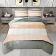 thumbnail image 1 of Castle Fairy Minimalist Vintage Stripes Queen Comforter Set,Lines Bedding Comforter Set, 1 of 8