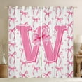 thumbnail image 1 of Castle Fairy Monogrammed Letter Curtains Pack of 2 (42x84 Each) for Kids,Bow Alphabet Curtains Blackout,Dreamy Princess Bedroom Curtains,Super Cozy Room Decor, 1 of 6