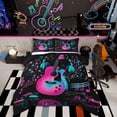 thumbnail image 1 of Castle Fairy Music Guitar 2pcs Bedding Comforter Set,Pink Blue Twin Comforter Sets,Musical Notes Breathable Bedding Set,Ultra Soft Melody Home Decor,Reversible, 1 of 8
