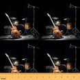 thumbnail image 1 of Castle Fairy Musical Instrument Fabric by the Yard 10 Yards,Music Guitar Room Decor Fabric by the Yard,Black Brown Fabric for Sewing,Lightweight Room Decor, 1 of 6