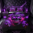 thumbnail image 1 of Castle Fairy Mystic Skull Queen Comforter Set 3 Pieces,Happy Halloween Comforter Sets Queen,Lavender Blacks,1 Comforter and 2 Pillowcases,Black Reversible, 1 of 6