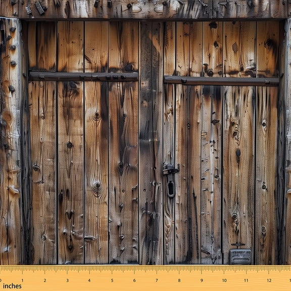 Castle Fairy Old Barn Door Fabric by the Yard 2 Yards