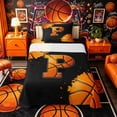 thumbnail image 1 of Castle Fairy Orange Basketball Initial P Twin Sheets 3pcs, Abstract Watercolor Splash Bedding, Black Orange,1 Fitted Sheet, 1 Flat Sheet and 1 Pillowcase, 1 of 6
