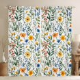 thumbnail image 1 of Castle Fairy Orange Flowers Black Out Curtains for Boys Girls,Chic Floral Blossoms Curtains Pack of 2 (42x63 Each),Retro Vintage Aesthetic Bedroom Curtains,Ultra Soft Home Decor, 1 of 6