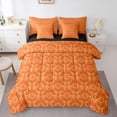 thumbnail image 1 of Castle Fairy Orange Sun Damask Bedding Comforter Set,Exotic Style Full Bedding Set, 1 of 8